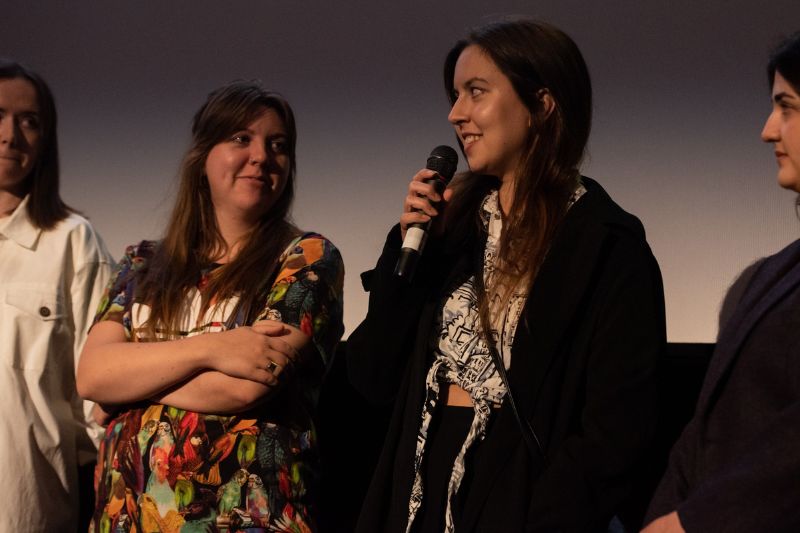 A group of four people standing next to each other at the Edinburgh Film Festival